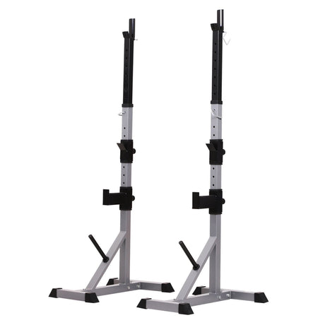 immagine-1-easycomfort-easycomfort-set-2-supporti-bilanciere-in-acciaio-con-3-ganci-altezza-regolabile-e-portata-200kg-argento-nero