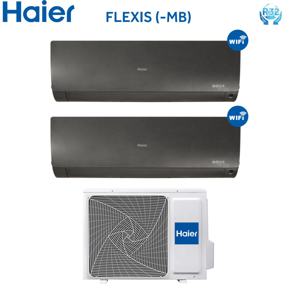immagine-1-haier-climatizzatore-condizionatore-haier-dual-split-inverter-serie-flexis-black-712-con-2u40s2sc1fa-r-32-wi-fi-integrato-700012000-colore-nero-novita-ean-8059657012111