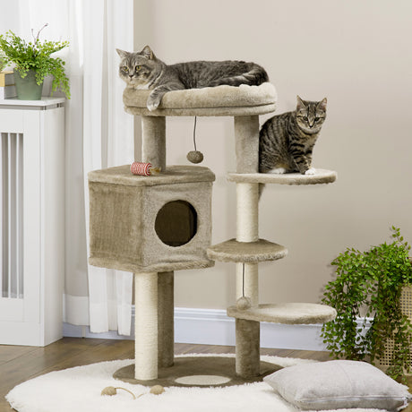 immagine-2-easycomfort-easycomfort-albero-tiragraffi-per-gatti-con-pali-in-sisal-lettino-casetta-e-piattaforme-55x55x94-cm-marrone