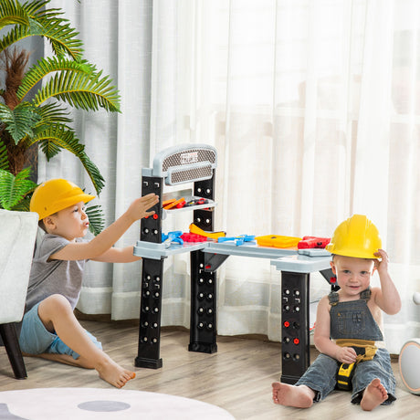 immagine-2-easycomfort-easycomfort-banco-da-lavoro-da-79-pezzi-per-bambini-da-3-anni-in-su-con-trapano-a-batteria-e-attrezzi-multicolore