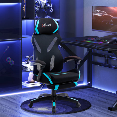 immagine-2-easycomfort-easycomfort-sedia-da-gaming-con-supporto-lombare-sedia-ufficio-ergonomica-con-altezza-regolabile-in-tessuto-nero-e-blu-65x65x119-129cm