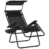 immagine-2-easycomfort-easycomfort-sedia-sdraio-zero-gravity-pieghevole-e-reclinabile-con-tettuccio-e-portabicchieri-90x67x110cm