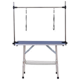 immagine-2-easycomfort-easycomfort-tavolo-da-toelettatura-per-cani-e-gatti-con-barra-in-acciaio-regolabile-e-vassoio-porta-attrezzi-107-x-60-x-170cm-ean-8054144137957