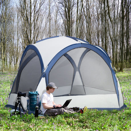immagine-2-easycomfort-easycomfort-tenda-da-campeggio-6-8-persone-4-porte-a-cerniera-borsa-e-gancio-350x350x230cm-bianca-e-blu