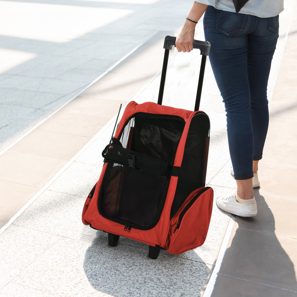 immagine-2-easycomfort-easycomfort-trasportino-zaino-2-in-1-per-cani-e-gatti-con-tasche-laterali-maniglia-telescopica-e-ruote-42x25x55cm-rosso-ean-8054111842730