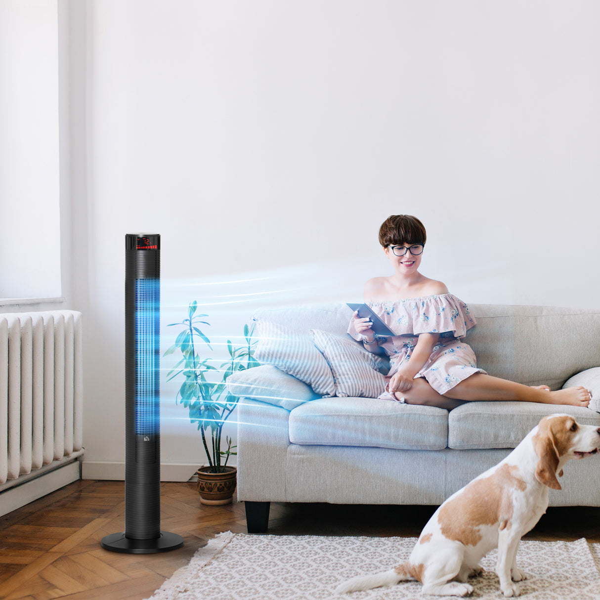 immagine-2-easycomfort-easycomfort-ventilatore-a-colonna-con-3-velocita-e-4-modalita-timer-di-12h-pannello-led-e-telecomando-nero