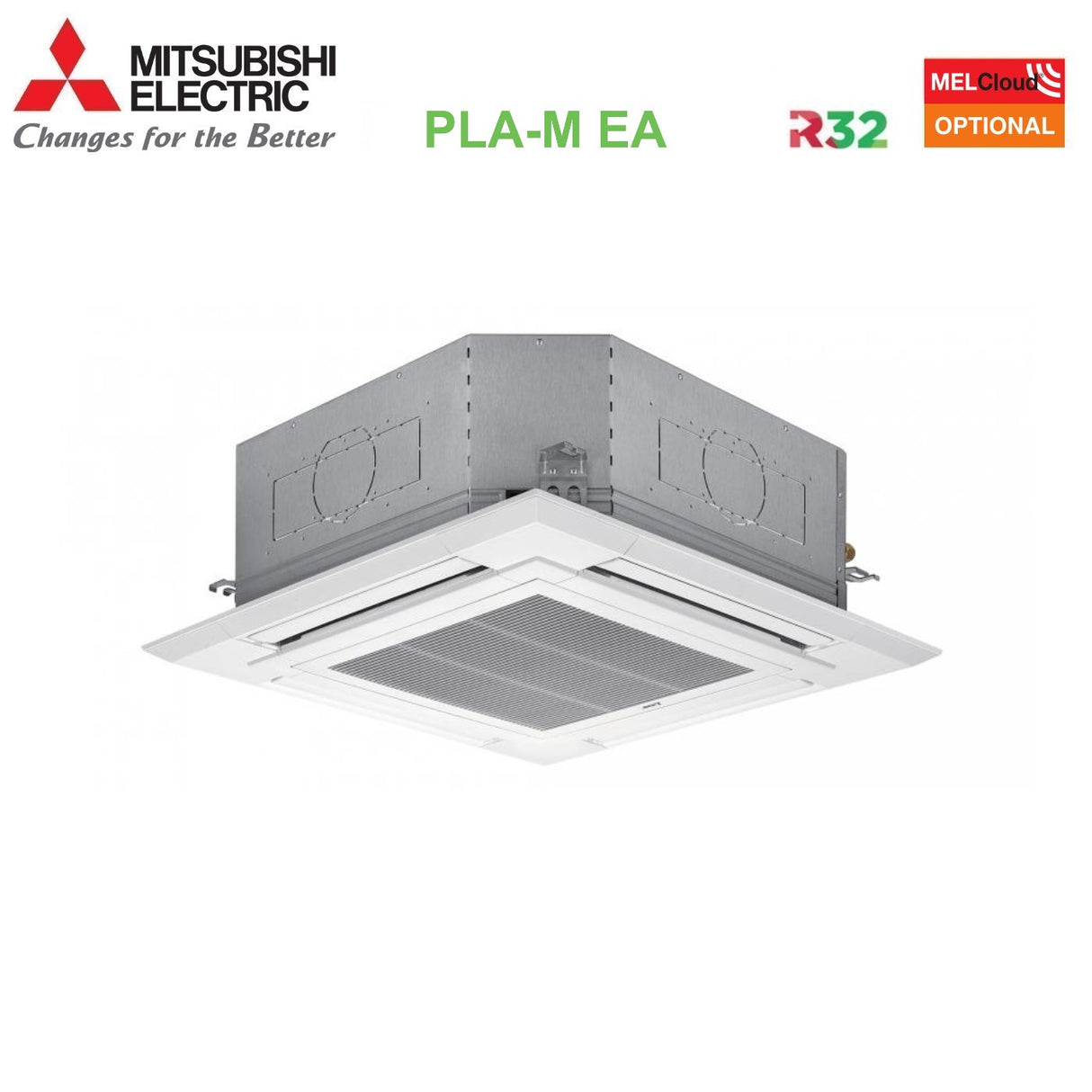 immagine-2-mitsubishi-electric-climatizzatore-condizionatore-mitsubishi-electric-cassetta-90x90-a-4-vie-24000-btu-pla-m71ea-suz-m71va-r-32-wi-fi-optional-con-griglia-inclusa