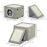 immagine-3-easycomfort-easycomfort-cuccia-per-gatti-pieghevole-e-portatile-casetta-per-gatti-con-pannello-tiragraffi-2-cuscini-e-pallina-in-peluche-e-tessuto-grigio
