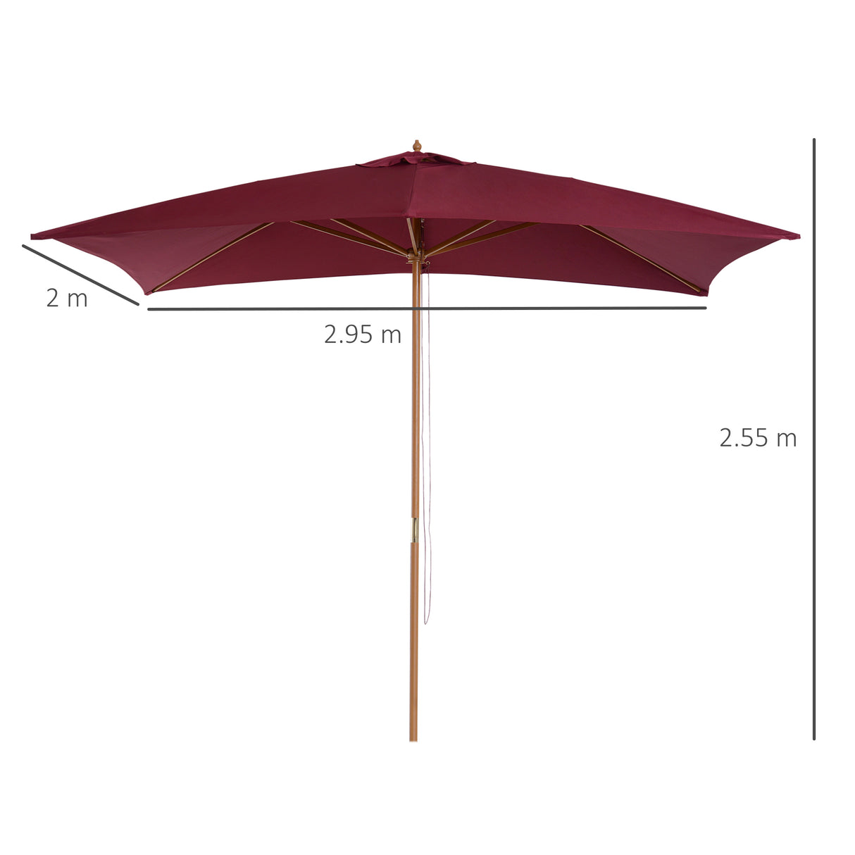 immagine-3-easycomfort-easycomfort-ombrellone-2x3-m-da-giardino-impermeabile-a-8-stecche-in-legno-e-bambu-bordeaux
