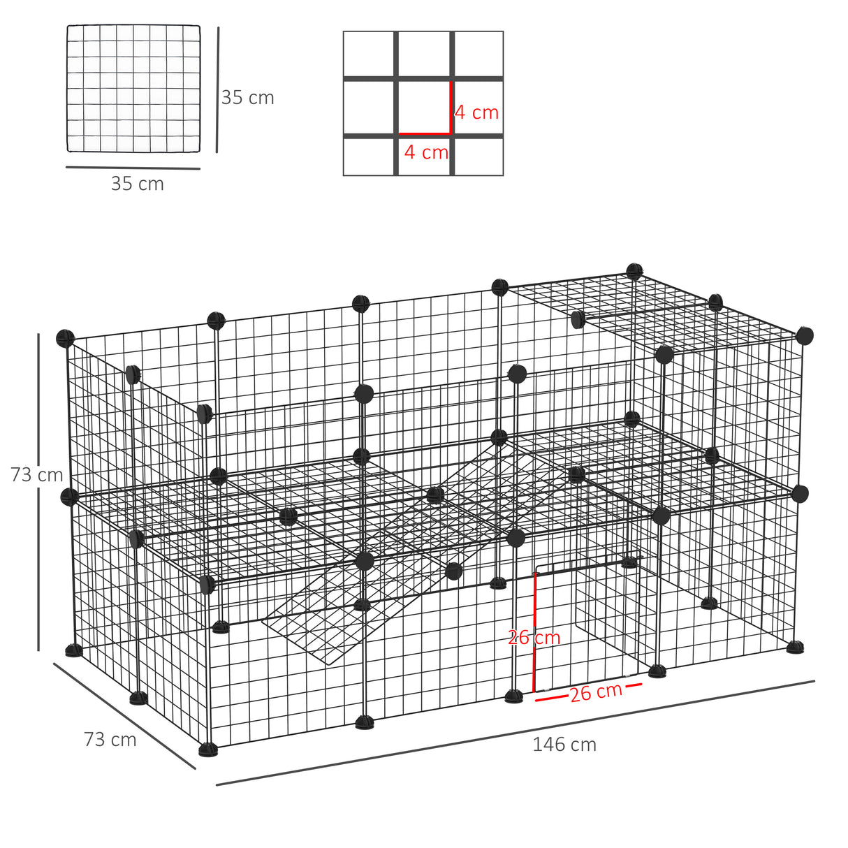 immagine-3-easycomfort-easycomfort-recinto-in-metallo-per-piccoli-animali-domestici-con-36-pannelli-di-metallo-da-montare-secondo-forma-e-configurazione-che-preferisci-e-con-porta-ean-8054111843362