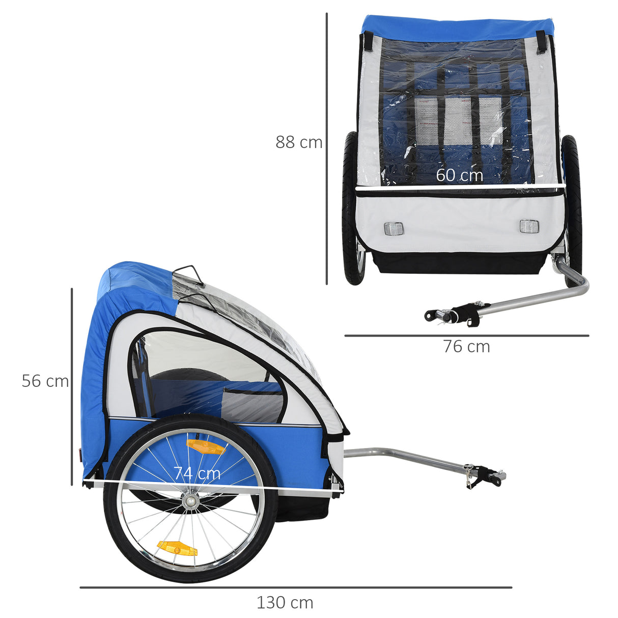 immagine-3-easycomfort-easycomfort-rimorchio-bici-bambini-con-2-posti-2-cinture-di-sicurezza-telaio-in-acciaio-e-copertura-in-tessuto-oxford-blu-ean-8054144134734