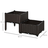 immagine-3-easycomfort-easycomfort-set-2-pezzi-fioriere-da-esterno-autoirriganti-rialzate-letto-da-giardino-rialzato-per-fiori-effetto-rattan-in-pp-marrone-ean-8054111842471