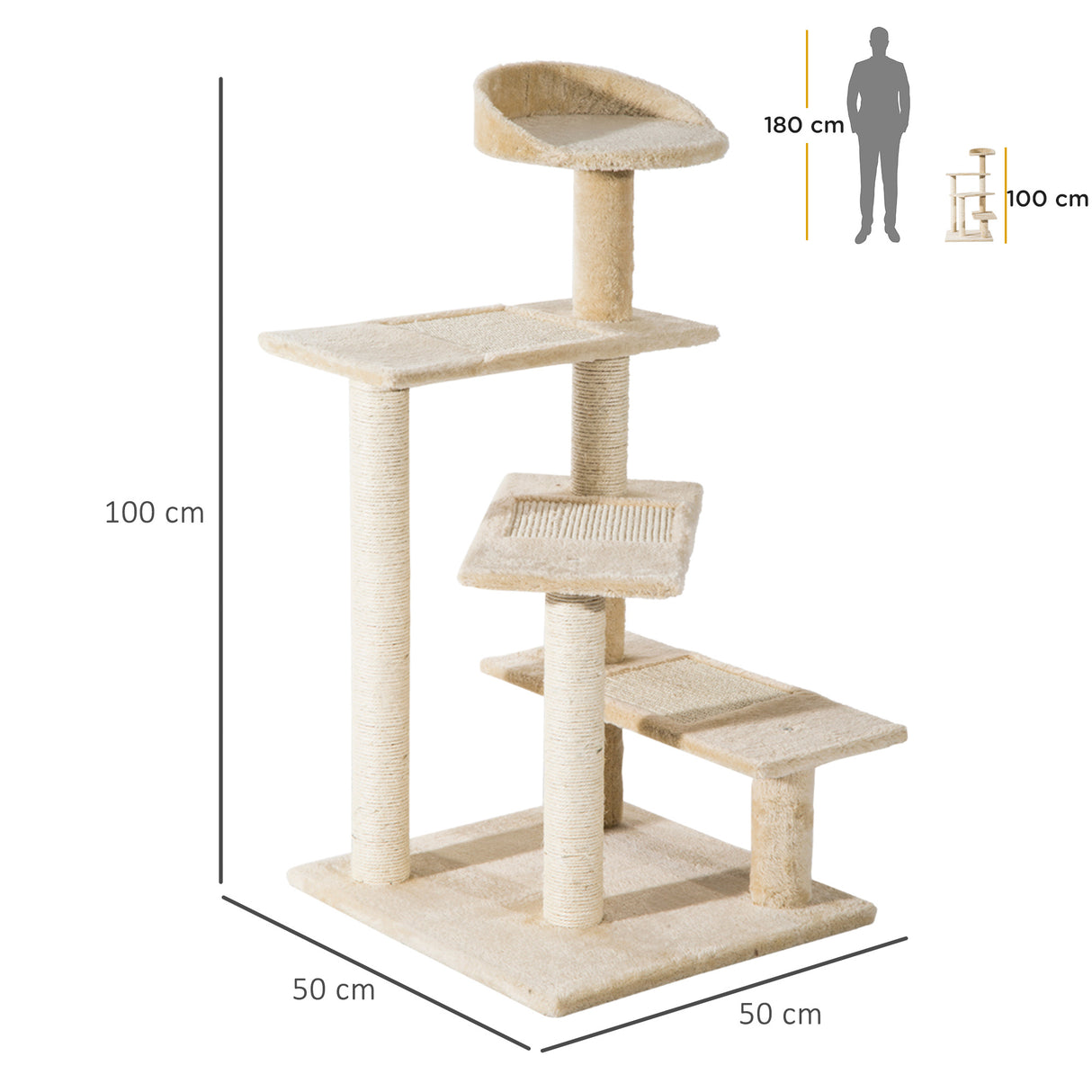 immagine-3-easycomfort-easycomfort-trespolo-per-gatti-multilivello-con-tiragraffi-in-sisal-albero-per-gatti-con-piattaforme-e-cuccia-in-peluche-beige-50x50x100cm