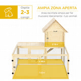 immagine-4-easycomfort-easycomfort-conigliera-per-interno-in-legno-dabete-con-vassoio-estraibile-3-porte-e-area-esterna-151-5x106x97-cm