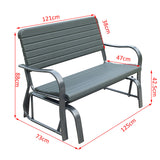 immagine-4-easycomfort-easycomfort-panchina-a-dondolo-da-giardino-in-metallo-e-plastica-grigio-ean-8054144135014