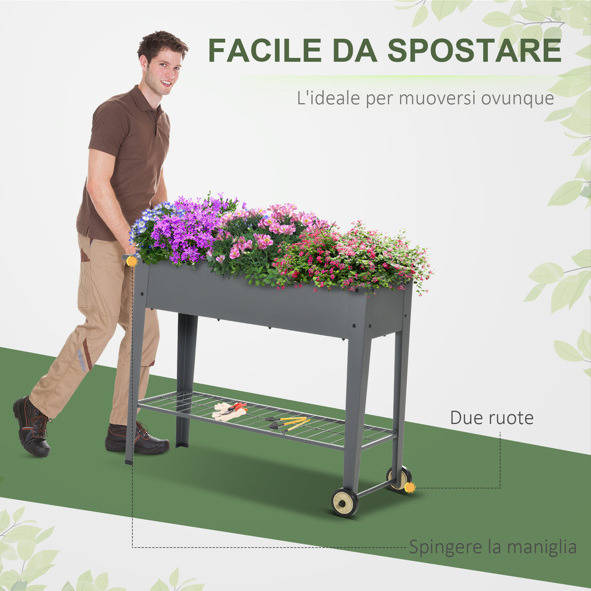 immagine-4-easycomfort-easycomfort-portapiante-fioriera-da-esterno-in-metallo-con-mensola-ruote-e-maniglia-ean-8054111849517