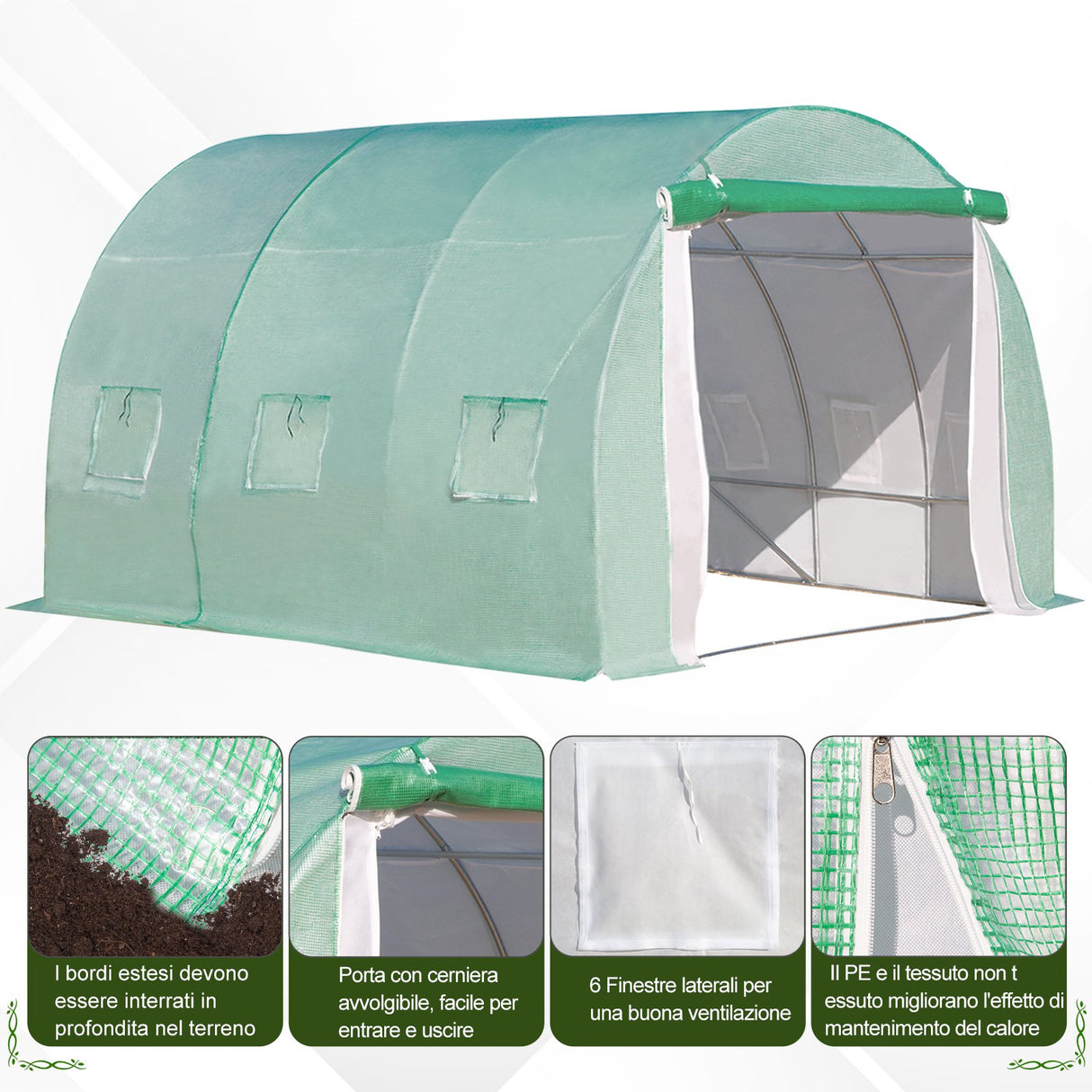 immagine-4-easycomfort-easycomfort-serra-a-tunnel-3x3x2m-con-porta-e-6-finestre-doppia-copertura-in-pe-e-struttura-in-acciaio-ean-8054144134802
