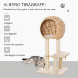 immagine-5-easycomfort-easycomfort-albero-tiragraffi-per-gatti-fino-a-5kg-con-cuccia-e-rivestimento-in-peluche-48x40x100cm-beige-ean-8054144137827