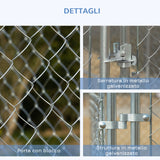 immagine-5-easycomfort-easycomfort-kennel-per-cani-da-esterno-a-maglie-con-porta-con-blocco-in-acciaio-400x400x182cm-argento