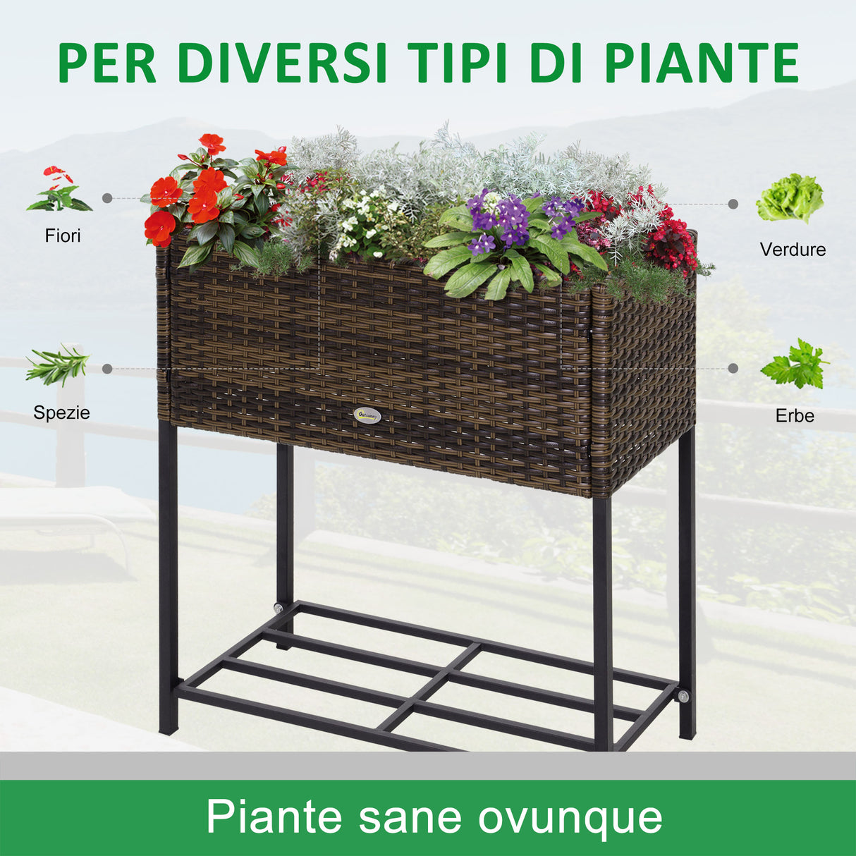 immagine-5-easycomfort-easycomfort-letto-per-orto-rialzato-fioriera-effetto-vimini-con-ripiano-aiuola-rialzata-per-esterni-e-interni-marrone-70cm-x-30cm-x-70cm-ean-8054144132297
