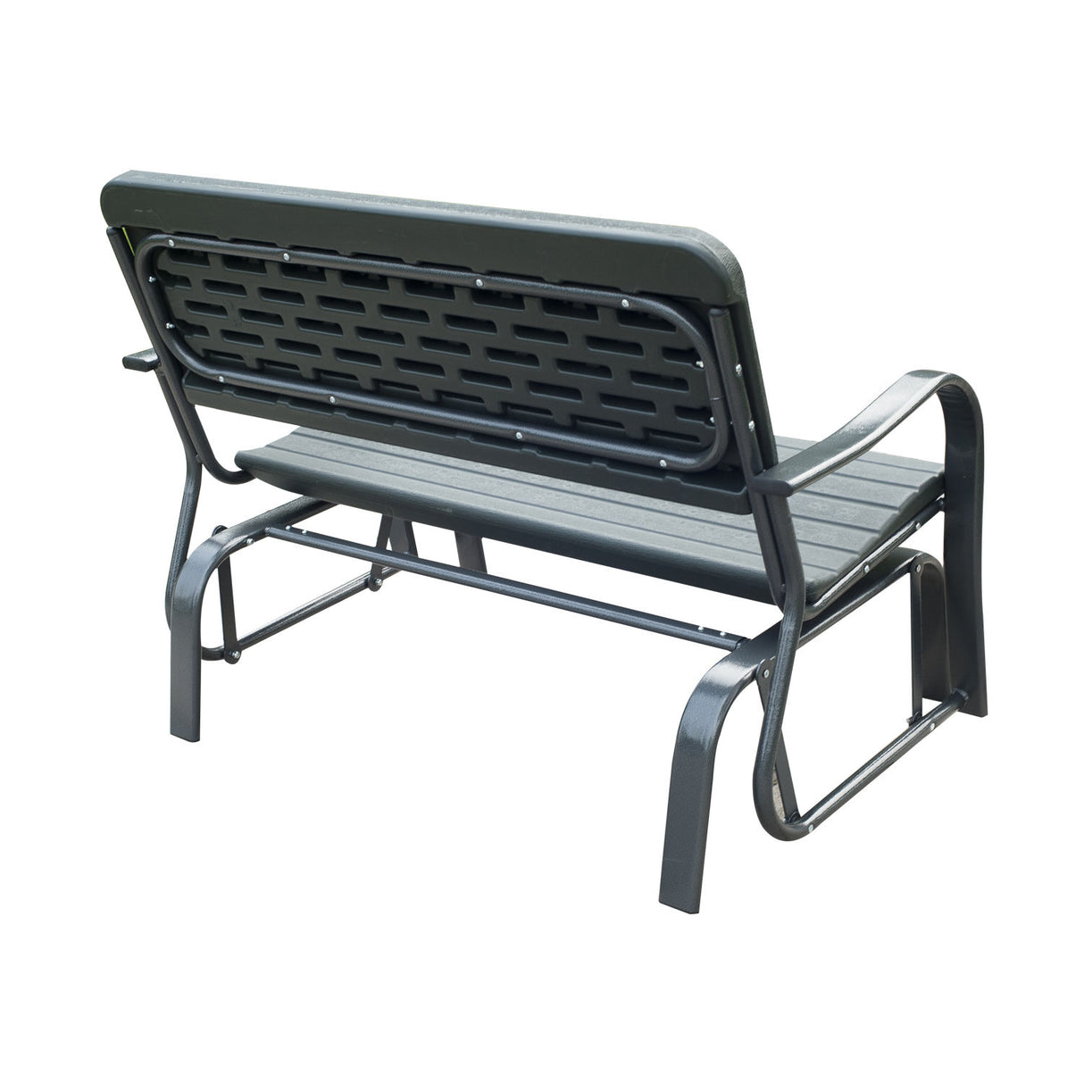 immagine-5-easycomfort-easycomfort-panchina-a-dondolo-da-giardino-in-metallo-e-plastica-grigio-ean-8054144135014