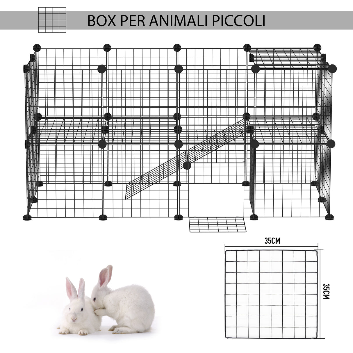immagine-5-easycomfort-easycomfort-recinto-in-metallo-per-piccoli-animali-domestici-con-36-pannelli-di-metallo-da-montare-secondo-forma-e-configurazione-che-preferisci-e-con-porta-ean-8054111843362
