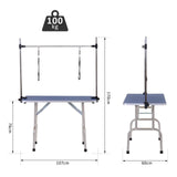 immagine-5-easycomfort-easycomfort-tavolo-da-toelettatura-per-cani-e-gatti-con-barra-in-acciaio-regolabile-e-vassoio-porta-attrezzi-107-x-60-x-170cm-ean-8054144137957