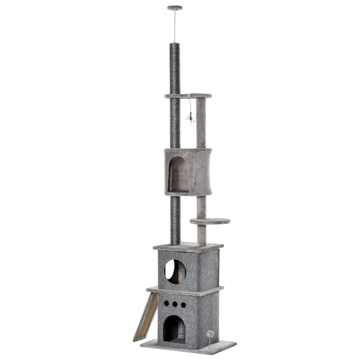 immagine-5-easycomfort-easycomfort-tiragraffi-a-soffitto-multilivello-per-gatti-con-corde-in-sisal-piattaforme-e-casette-60x40x225-255cm-grigio