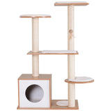 immagine-6-easycomfort-easycomfort-albero-per-gatti-con-cuccia-e-pali-in-corda-sisal-e-legno-giallo-e-bianco-83-x-75-x-120cm-ean-8054144135922