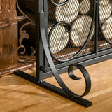immagine-7-easycomfort-easycomfort-parascintille-per-camino-in-metallo-con-2-porte-chiusura-a-clip-88x30x89cm-nero