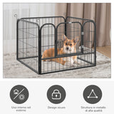 immagine-7-easycomfort-easycomfort-recinto-per-cani-pieghevole-per-interno-ed-esterno-porta-con-catenaccio-e-picchetti-di-fissaggio-82x82x60cm-grigio-scuro